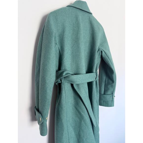 J CREW Melton Wool italian thick zippered belted trench coat jacket - Picture 10 of 13